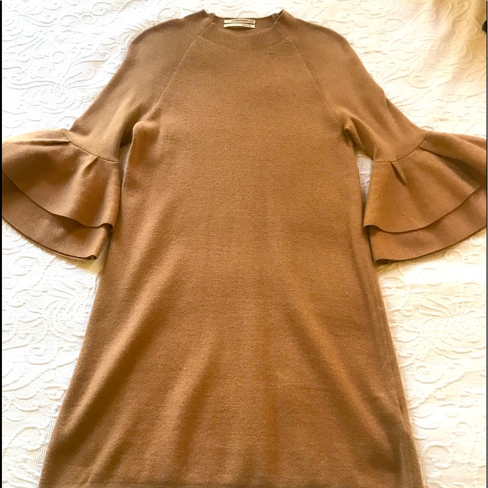 Claudette Ruffled Sweater Dress Size Small. Excellent condition.